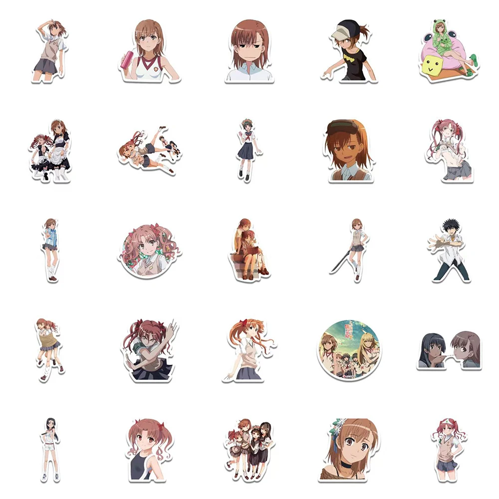 10/30/50pcs toaru kagaku no railgun t aufkleber mädchen misaka mikoto anime aufkleber shirai kuroko uiharu kazari saten ruiko abziehbilder