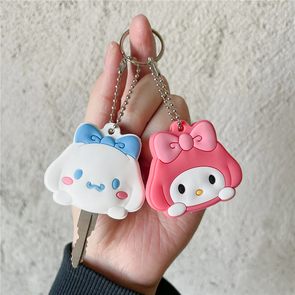 Kawaii Sanrios Cinnamonroll Kuromi My Melody Cartoon schlüssel fall keychain wasser tropfen zugang karte halter puppe Spielzeug Für Kinder Geschenk