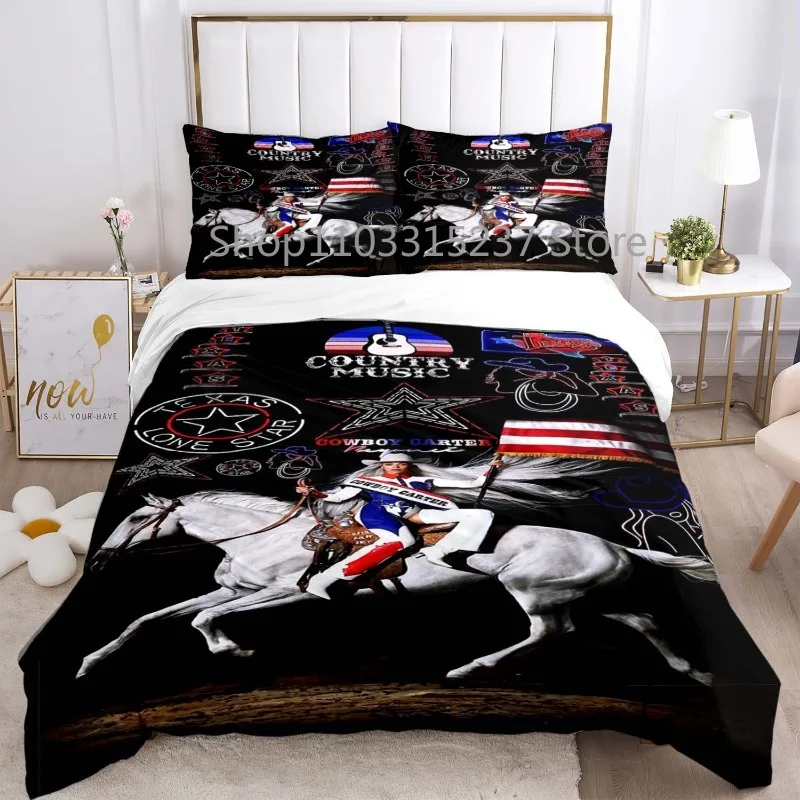 

Cowboy Carter RENAISSANCE DJ Music Singer couette 220x240 Duvet Cover Sets Printed Bedding Set Double Queen King Size,Bettbezug