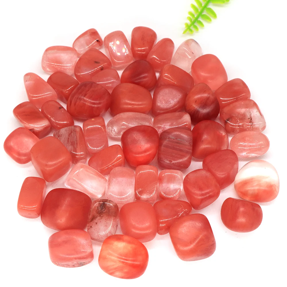 Natural Cherry Quartz Irregular Tumbled Stone Reiki Healing Crystal Bulk Fish Tank Garden Aquarium Home Gem Decoration DIY Gift