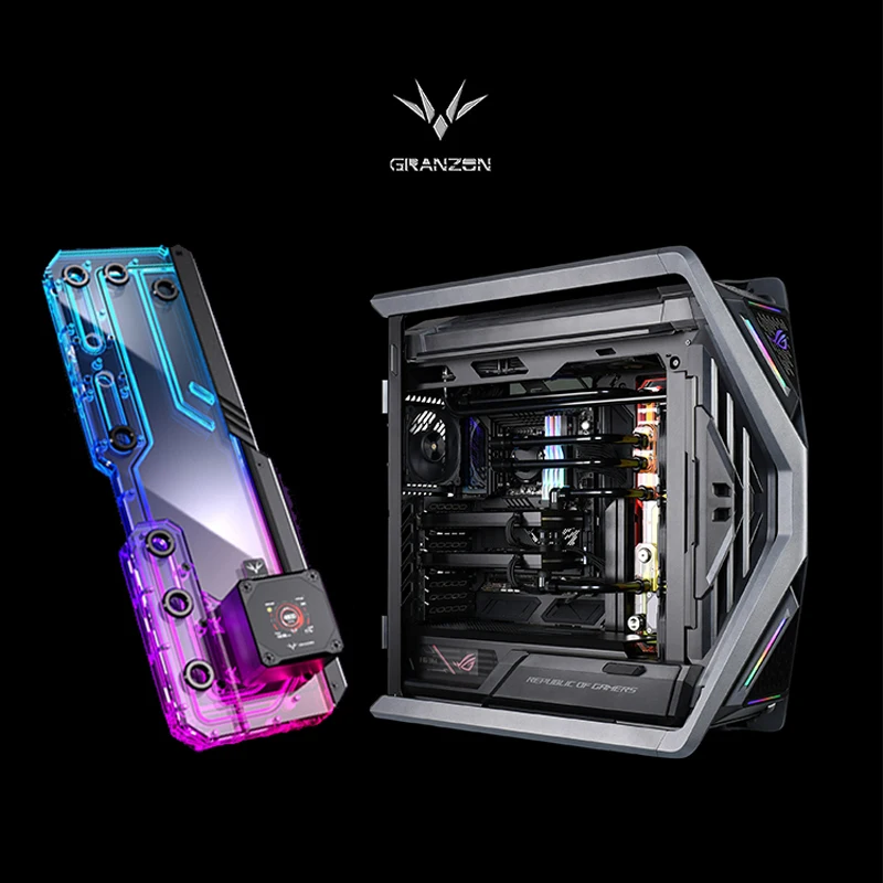 Bykski Granzon GC-AS-GR701, Waterway Boards For ASUS ROG GR701 HYPERION Case , Distro Plate For Water Cooling , Optional Pump