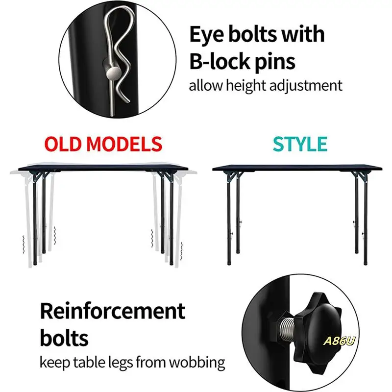 

Table Leg Extenders For Folding Tables Straight/Bent Leg, Folding Table Leg Extensions, Heights Adjustable Risers - 8PCS