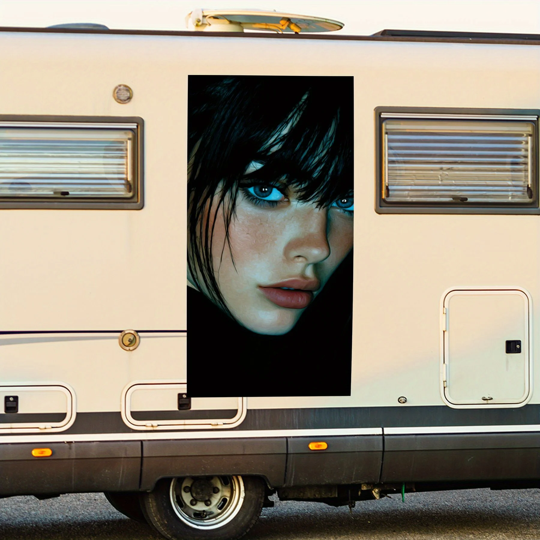 

крутая девушка, водонепроницаемая виниловая наклейка для стороны автофургона, самоклеящиеся наклейки для украшения и защиты корпуса автофургона, идеальный подарок для автофургона