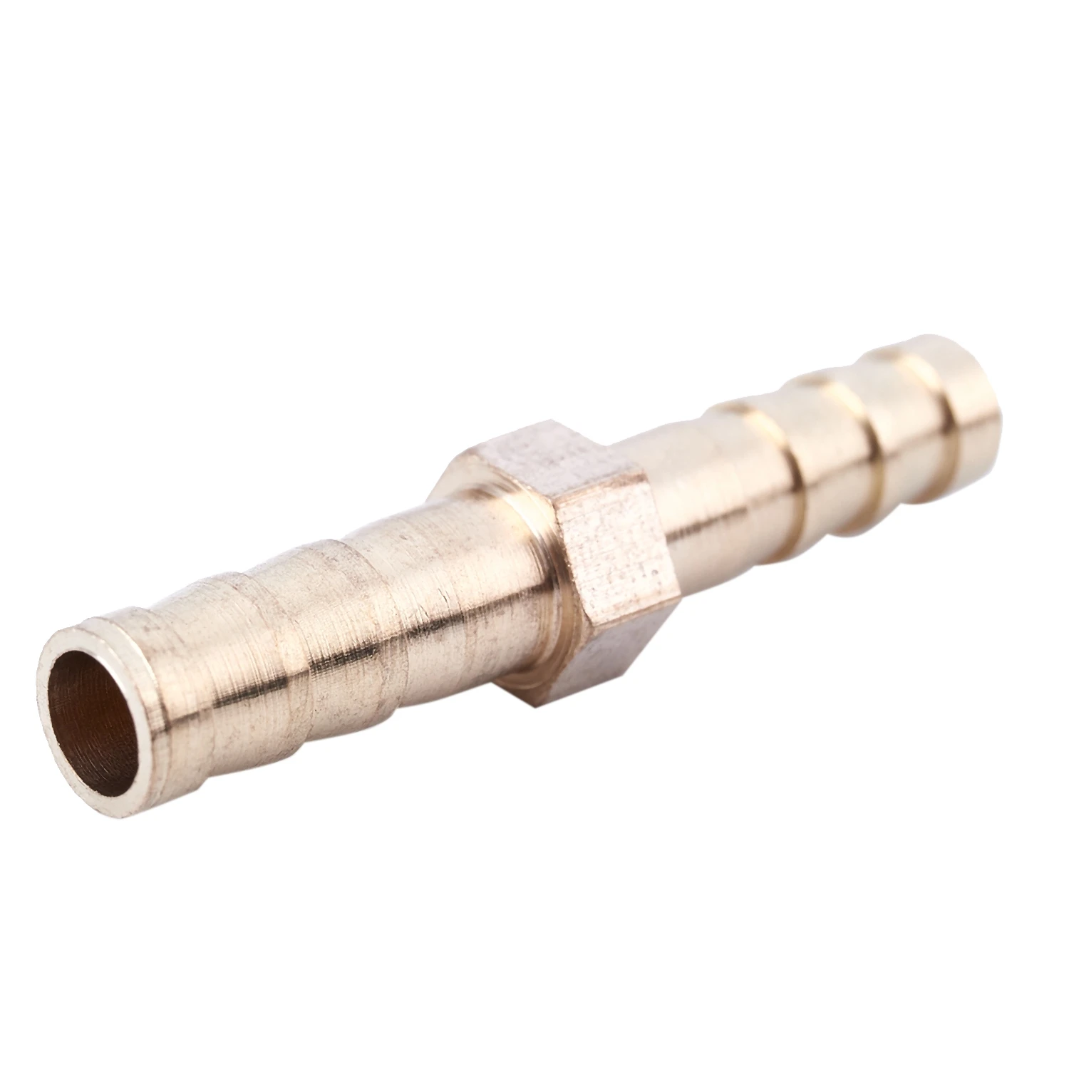 DT17 10pcs Brass 6mm Straight Hose Barb Quick Coupling Connector Gold Pagoda Fitting