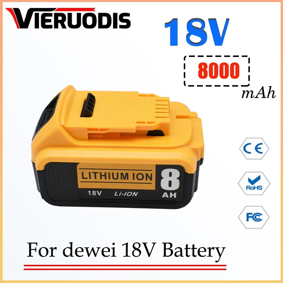 For dewalt 20V 5.0Ah battery compatible dewalt Cordless screwdriver drill Screw gun wrench impact batteries DCB203 DCB181 DCD790