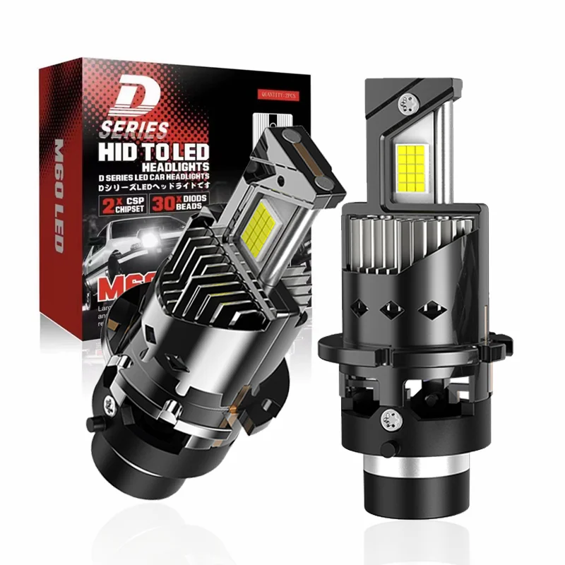 

D SERIES D2S D4S D2R D4R LED Car Headlight Canbus HID Led Xenon Bulb 1:1 Turbo Led Car Lamp Auto Light 6000K Plug&Play 12V 24V