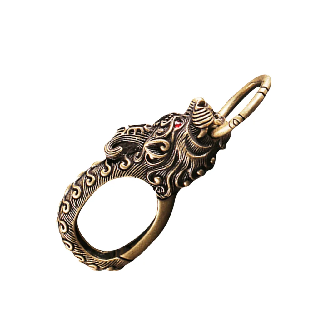 Waist Padlock Faucet Keychain Mother Keychains Dragon Ring Brass Practical Retro Rings