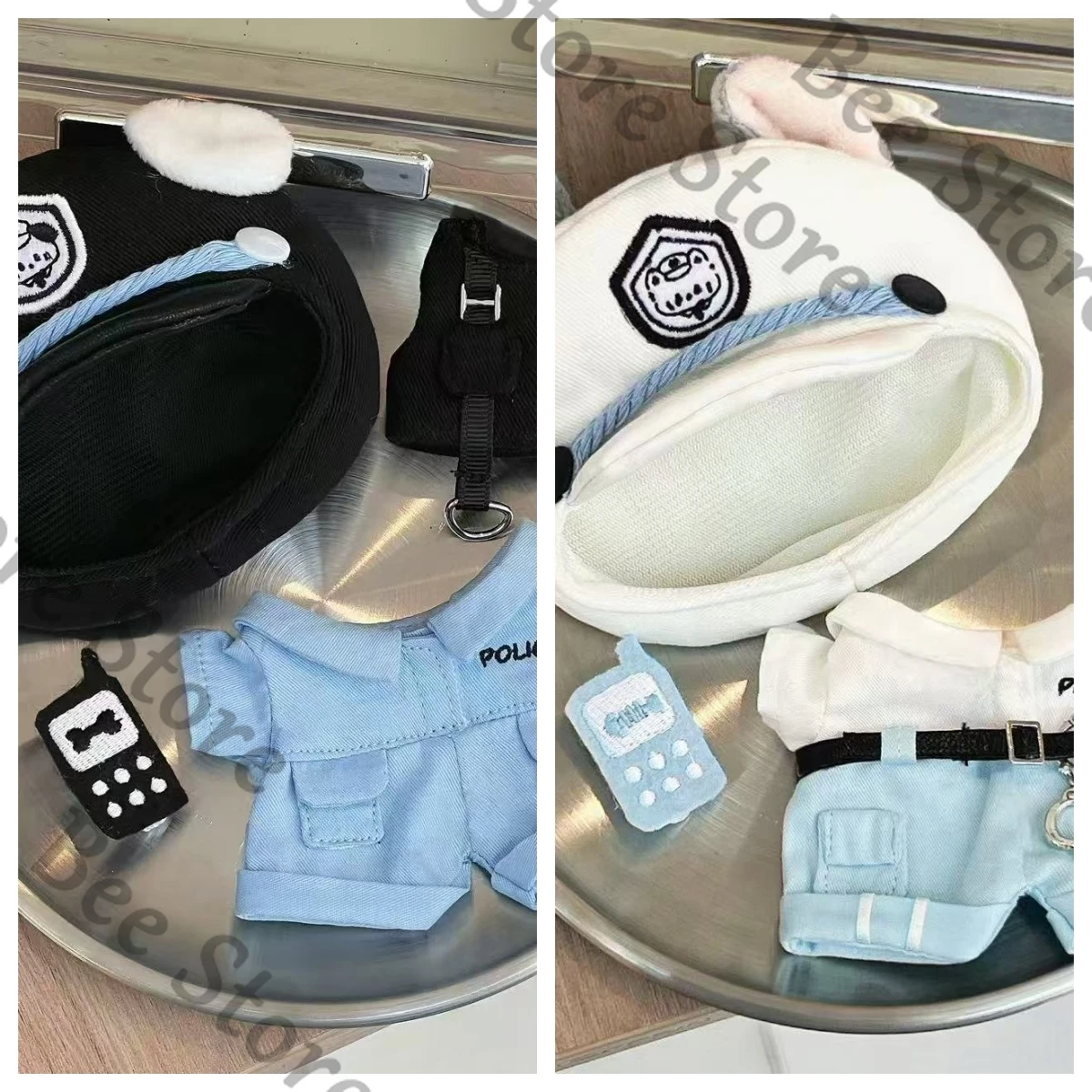 

Набор кукол без атрибутов Cat Sheriff x Dog Специальная полицейская одежда 10 см Носимая и съемная милая кукольная одежда