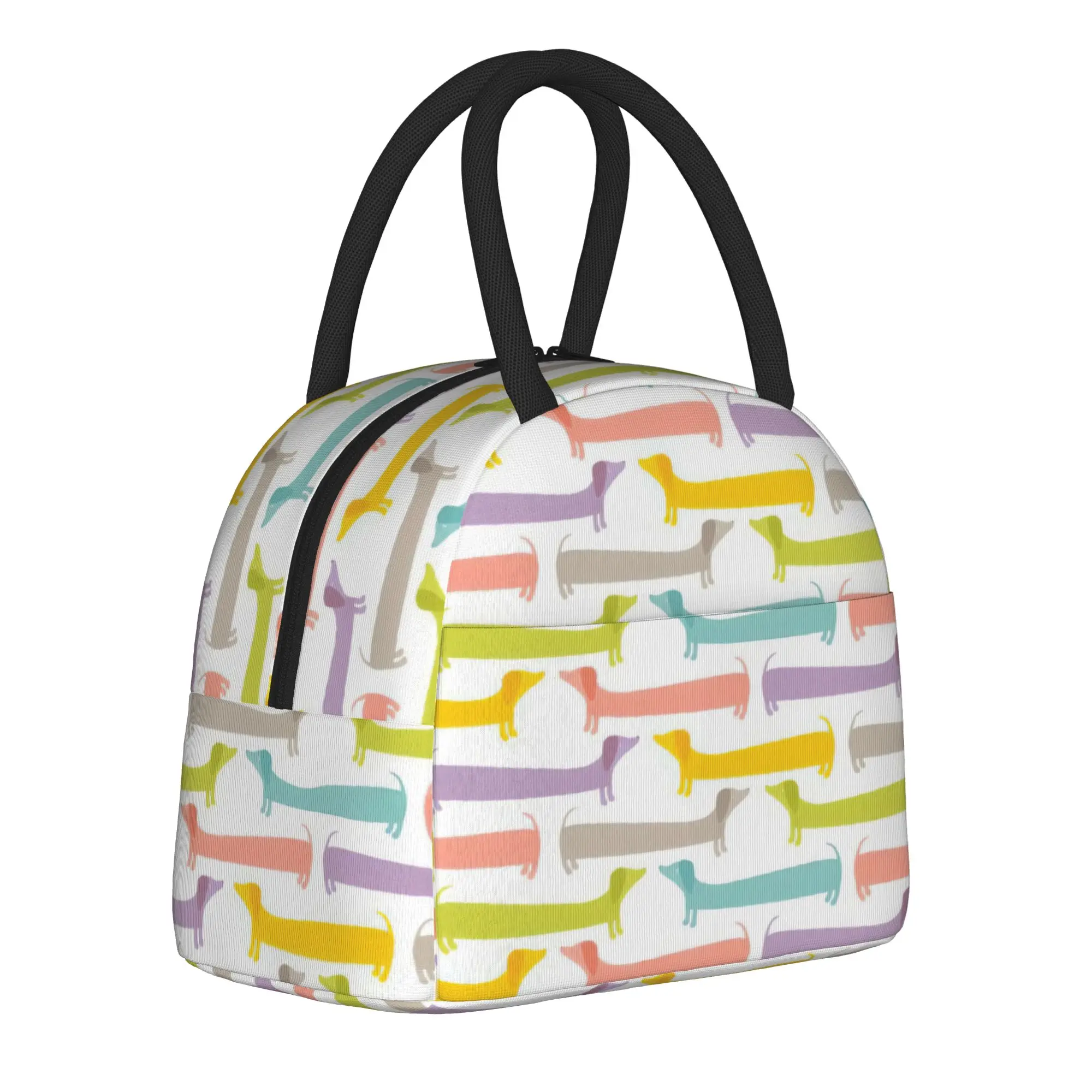 Dachshund Dog Insulated Lunch Bag Thermal Bag Reusable,Lunch Container  High Capacity Tote Lunch Box College  Outdoor
