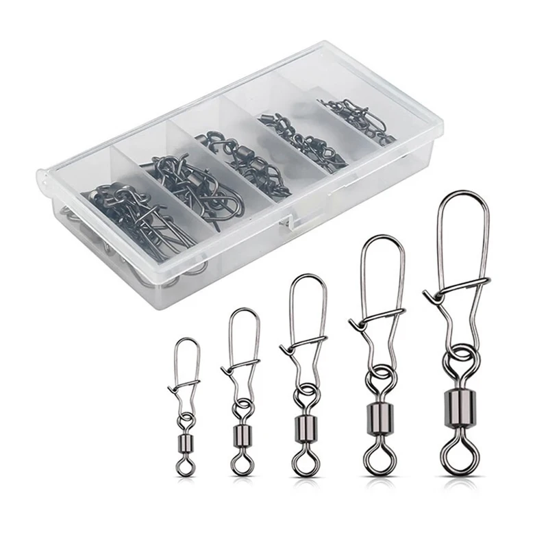 

100 шт./кор. соединитель для рыбалки из нержавеющей стали, подшипник, вертлюг с оснасткой, аксессуары для приманок с рыболовным крючком