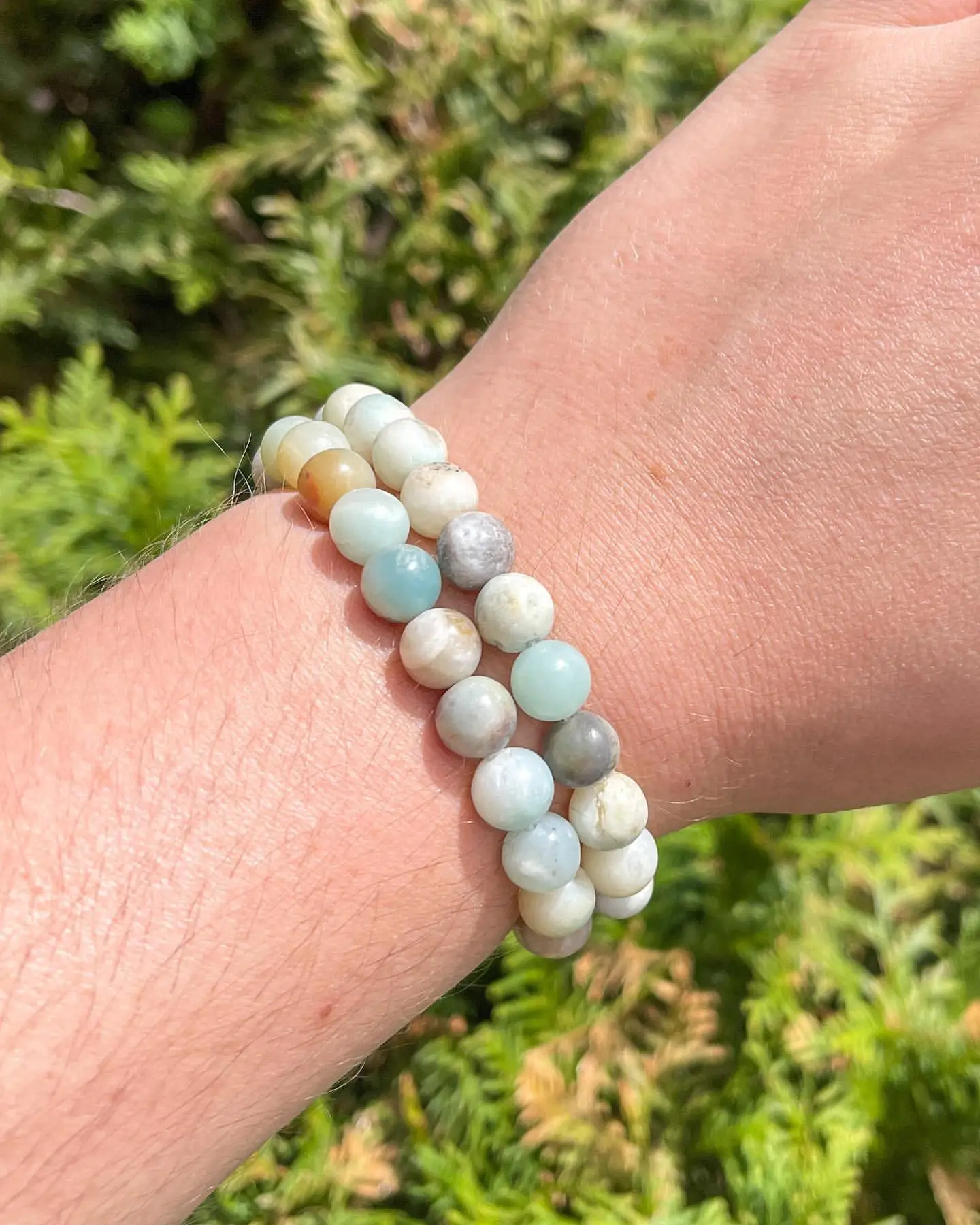 Soul healing Beads Natural Stone BraceletVolcanic Stone Beads Men's Elastic Bracelet For Couple Friends Jewelry 6/8mm -volcano