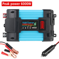 Auto Accessories Vehicle-mounted Household Converter Car Invertor DC 12v To 220V Power inverter 500W Peak power 6000W