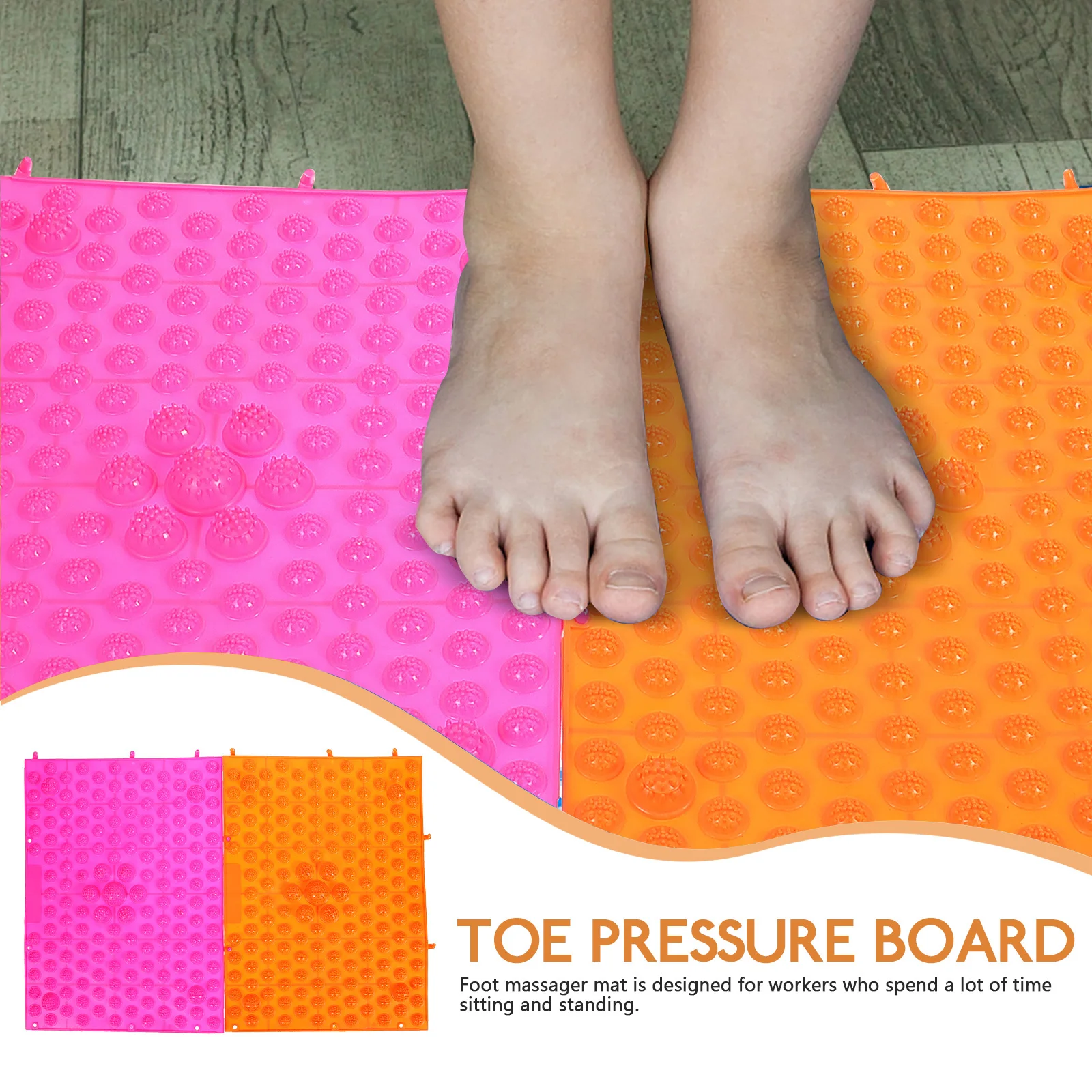 

2 шт., коврик для массажа ног, коврики для акупрессуры для ног, многоразовый пластиковый массажный инструмент для домашнего использования, принадлежности для ухода за ногами для ходьбы, рефлексологический коврик
