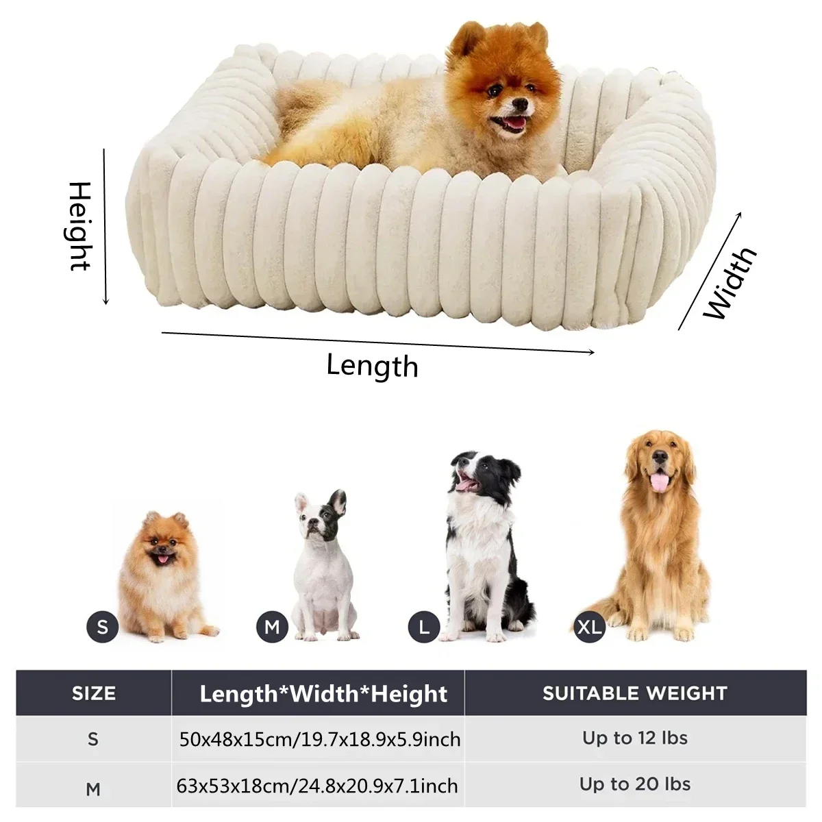 Winter Warm Pet Nest Sofa Soft Dog Bed for Kitty Cats Removable Washed Small Breed Dog Bed Non Slip Fashion Soft Dog Accessories