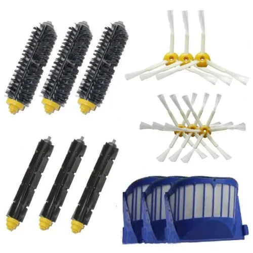 

High Quality Bristle & Flexible Beater & Armed Brush Aero Vac Filters kit for iRobot Roomba 600 Series 620 630 650 660