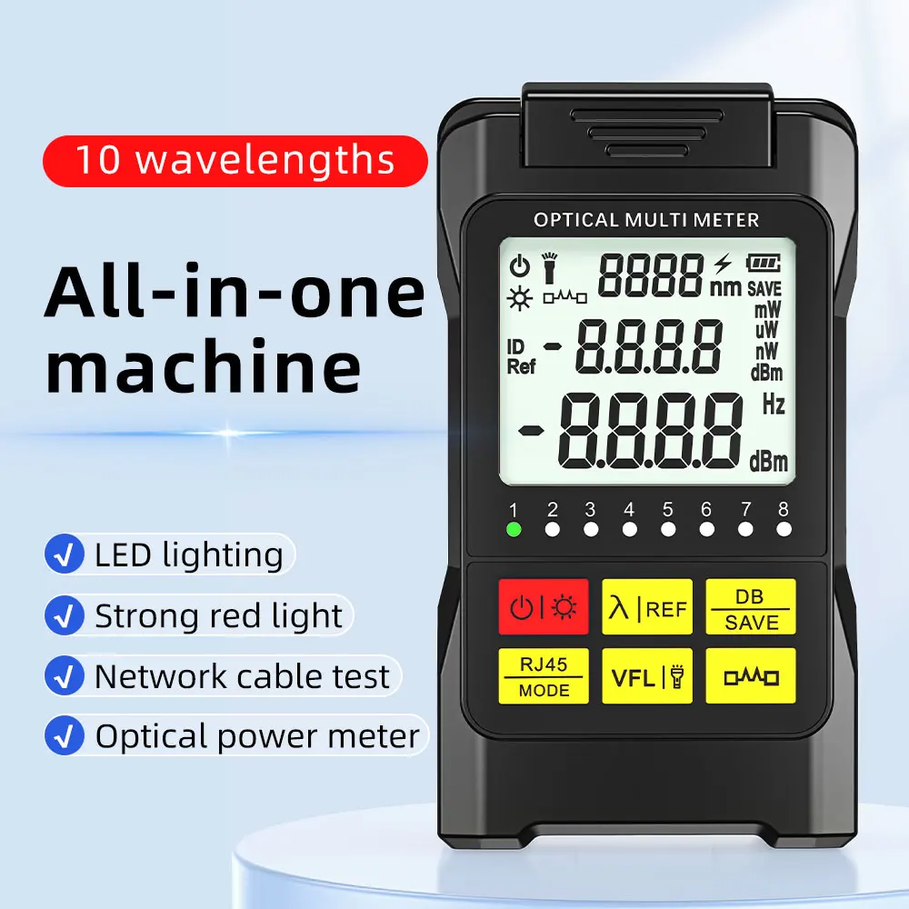 SAIVXIAN Mini Optical Power Meter All-in-One Visual Fault Locator Network Cable Test Optical Fiber Tester with 10/30mw 50mw VFL