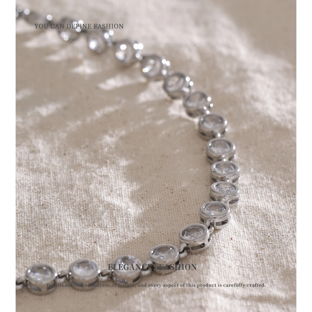 NiNice Stainless steel Necklaces Arrings for Women Choice Jewelry Designer Cubic Zirconia Brand Fashionable French Temperament
