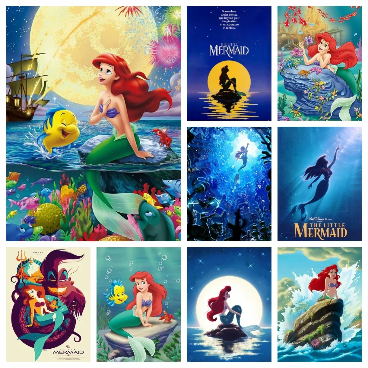 

Disney 5D Русалочка алмазная живопись наборы новая вышивка мозаика вышивка крестиком домашний декор детский подарок ремесла