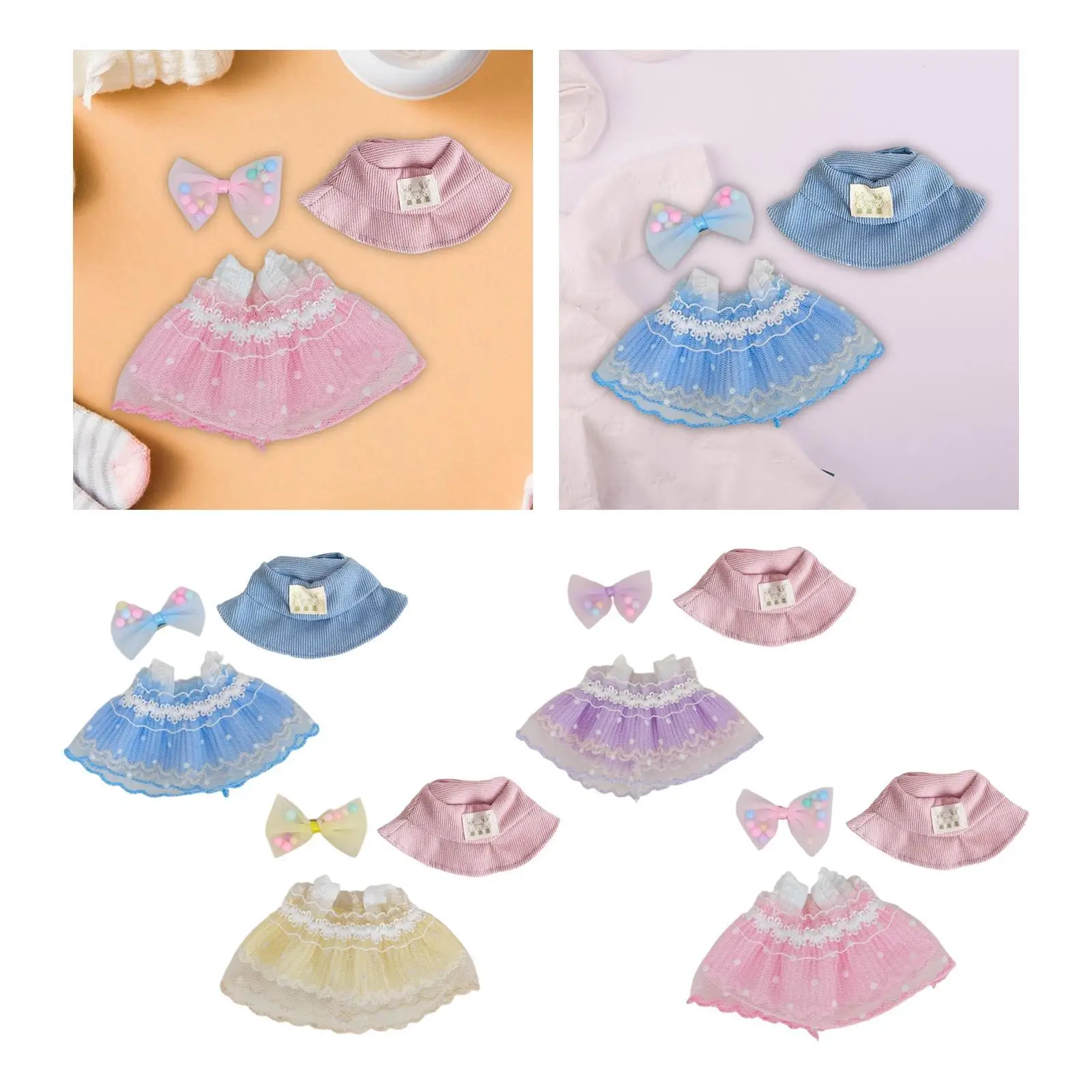 15 cm 17 cm pop met mini-hoofdtooi kostuumaccessoire popaccessoires kinderen fantasiespel stijlvolle pop aankleden kleine meisjes kinderen