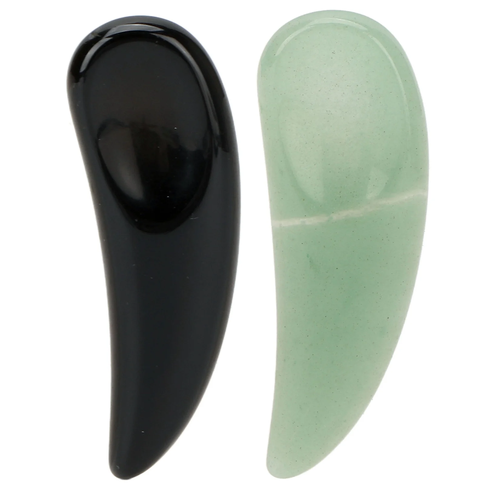 Curved Cosmetic Spatula Scoop Mini Gua Sha Jadestone Curved Makeup Eye Cream Cosmetic Spatula Mini Curved Cosmetic Spatula