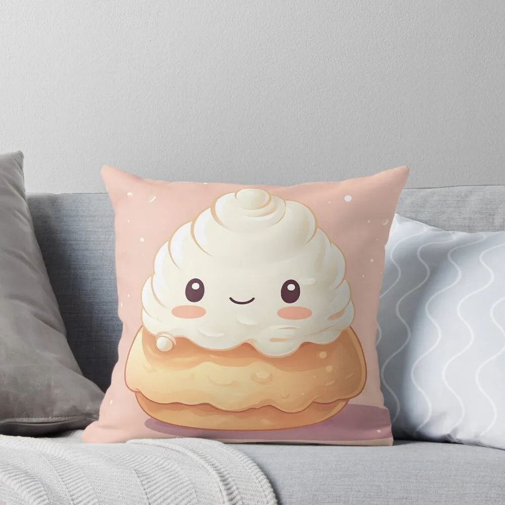 

CUTE CREAM PUFF Throw Pillow Luxury Pillow Cover Pillowcases Bed Cushions autumn pillowcase