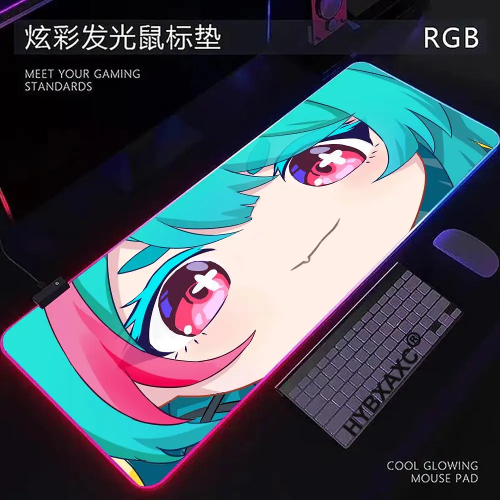 HYBXAXC Mouse Pad RGB Gaming Mouse Pad Desk Mat HD Gamer Large LED Light XXL Neverness to Everness HD Printing RGB Mouse Pad