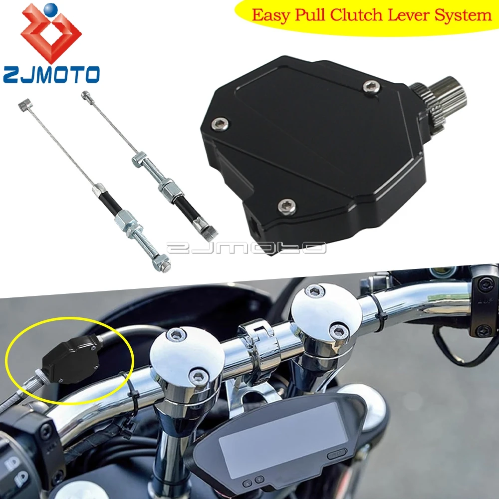 For Honda Yamaha Kawasaki Suzuki BMW Ducati Aprilia Universal Motorcycle Accessories Stunt Clutch Lever Easy Pull Cable System
