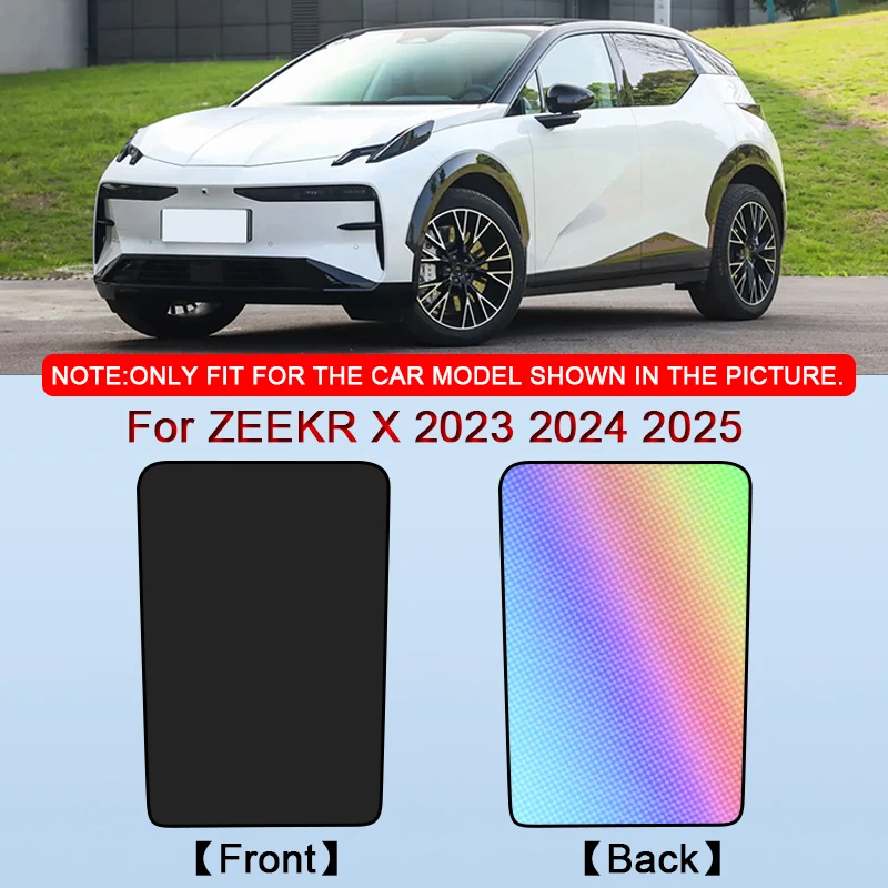 

Fit For ZEEKR X 2023 2024 2025 Colorful Ice Crystal Car Roof Sunshade Car Clip-on Sunroof Skylight Blind Shading Cover Accessory