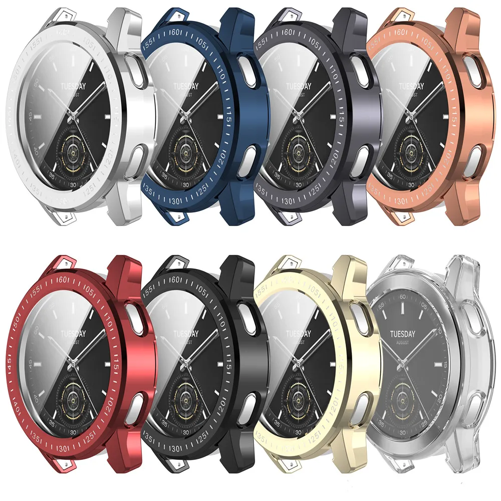Custodia protettiva e proteggi schermo in vetro temperato per xiaomi watch S3 Frame accessori protettivi sottili per PC di alta qualità
