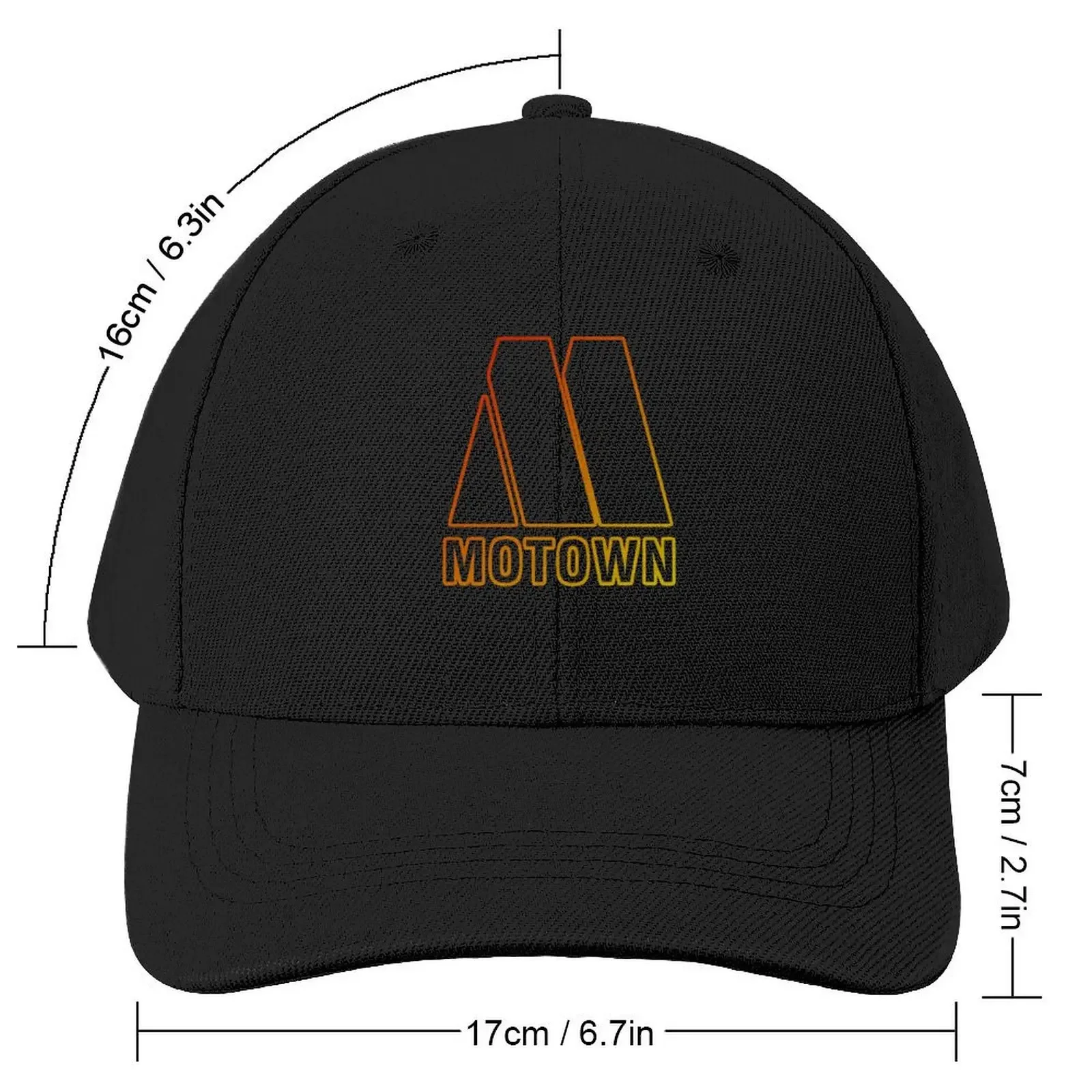 Motown Records - Outlined Logo Baseball Cap Thermal Visor Fashion Beach Brand Man cap Girl Men's