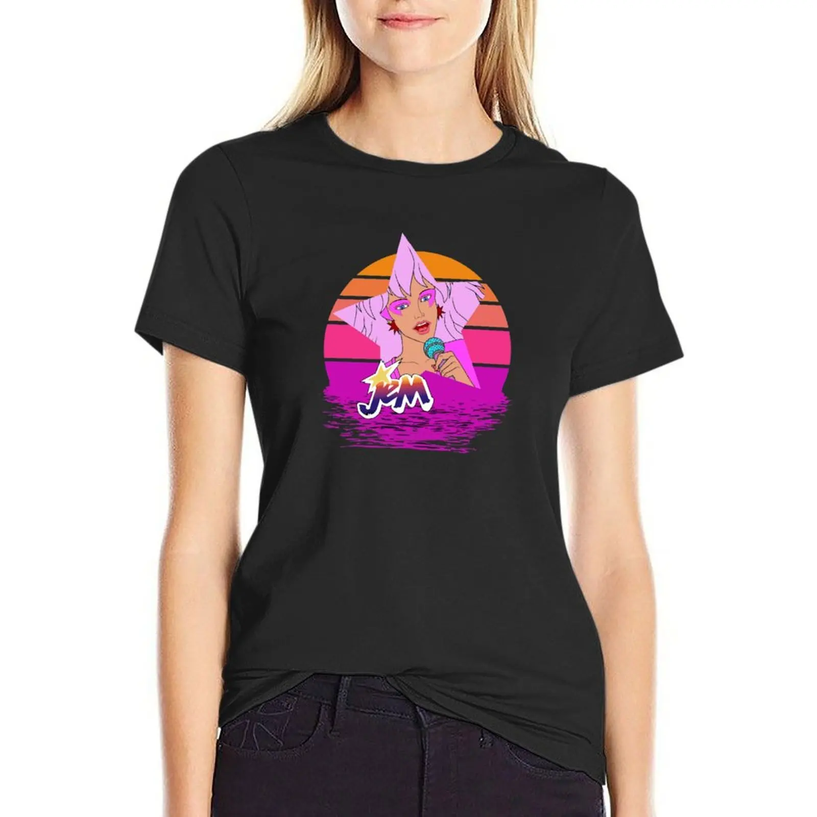 Retrowave Jem T-Shirt plus size tops cute tops Short sleeve tee Women t-shirts