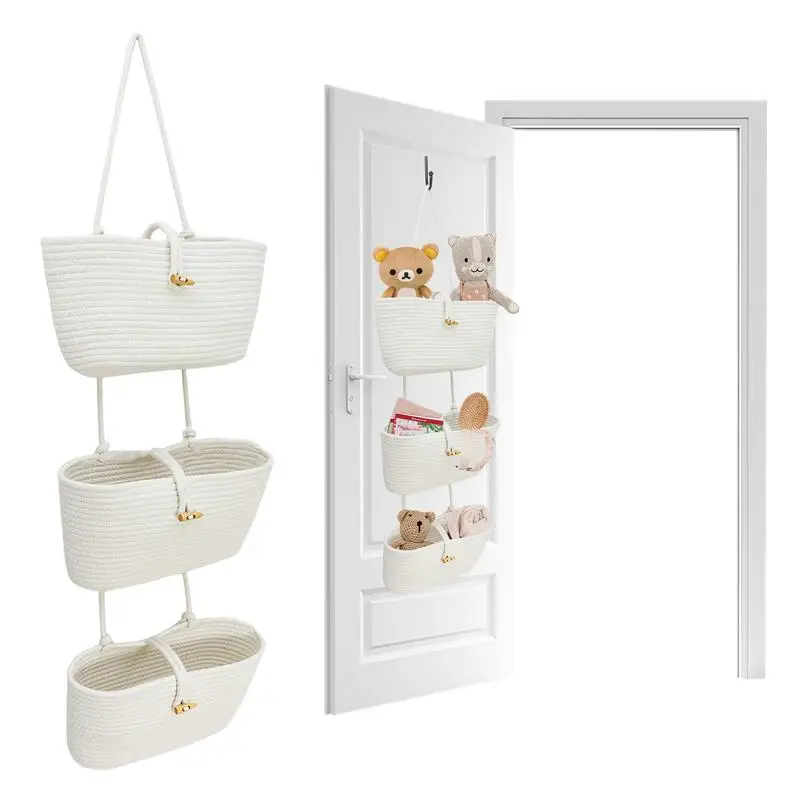 

Hang Baskets For Organizing Versatile Hang Nursery Baskets Wall Hang Baskets Space-Saving Wall-Mounted Basket Door Organizers