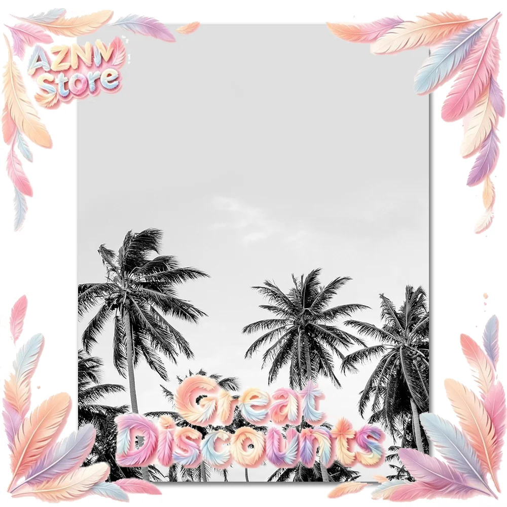 Camper Van Beach Surf Print Palm Tree Art Canvas Painting Black and White Photography Ocean Poster Boho Decor for Living 2026
