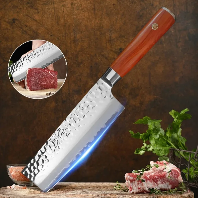 

Stainless Steel Hand Forge Blade Barbecue Cooking Utility Boning Knife Chef Knives Cleaver Meat Fruit Fish Fillet Kitchen Knife