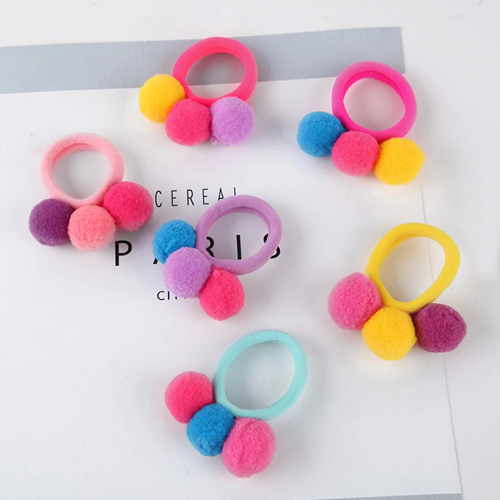 

10Pcs Elastic Hair Bands for Kids No Metal Parts Strong Stretchy Hold Girls Accessories Various Colors Kids Hair Band