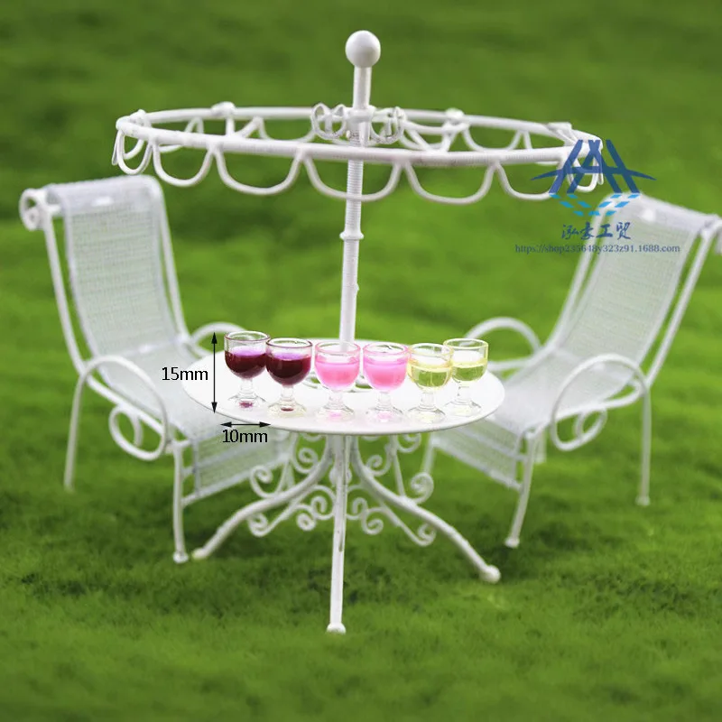 1:12 Colourful Mini Wine Glass Ornaments Accessories Miniature Food Toys Model Scene Photography Props Doll House Decoration