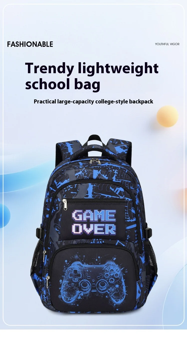 Backpack for Boy with Lunch Bag and Pencil Case 3pcs Boys School Bags for Elementary Student Teen Boys