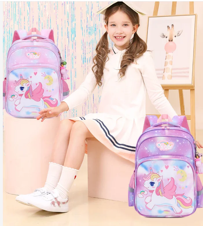 Детский Школьный рюкзак на колесиках, чемодан на колесиках для девочек, школьная сумка на колесиках