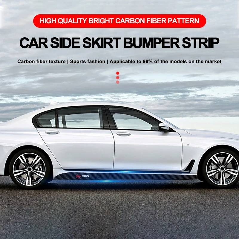 

Новая боковая юбка на дверь автомобиля, наклейка на кузов автомобиля, наклейка из углеродного волокна для Opel Astra j Insignia Astra g Corsa Zafira b Mokka Vivaro Meriva