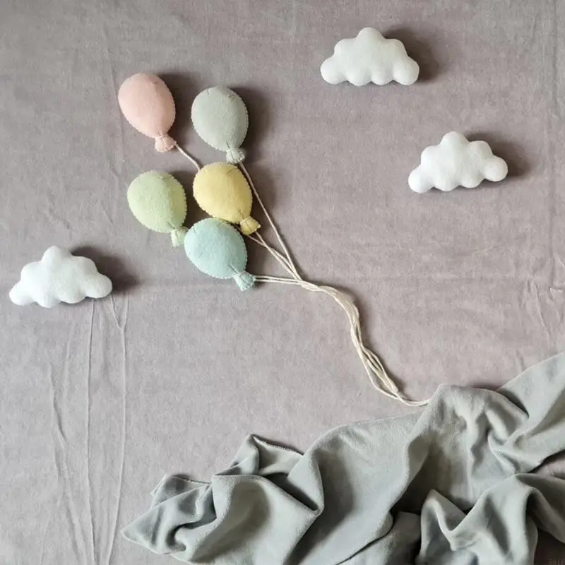 581F Alat Peraga Fotografi Bayi Baru Lahir Balon Felt/Alat Peraga Pose Awan Alat Peraga Pemotretan Bayi DIY Dekorasi Latar Foto