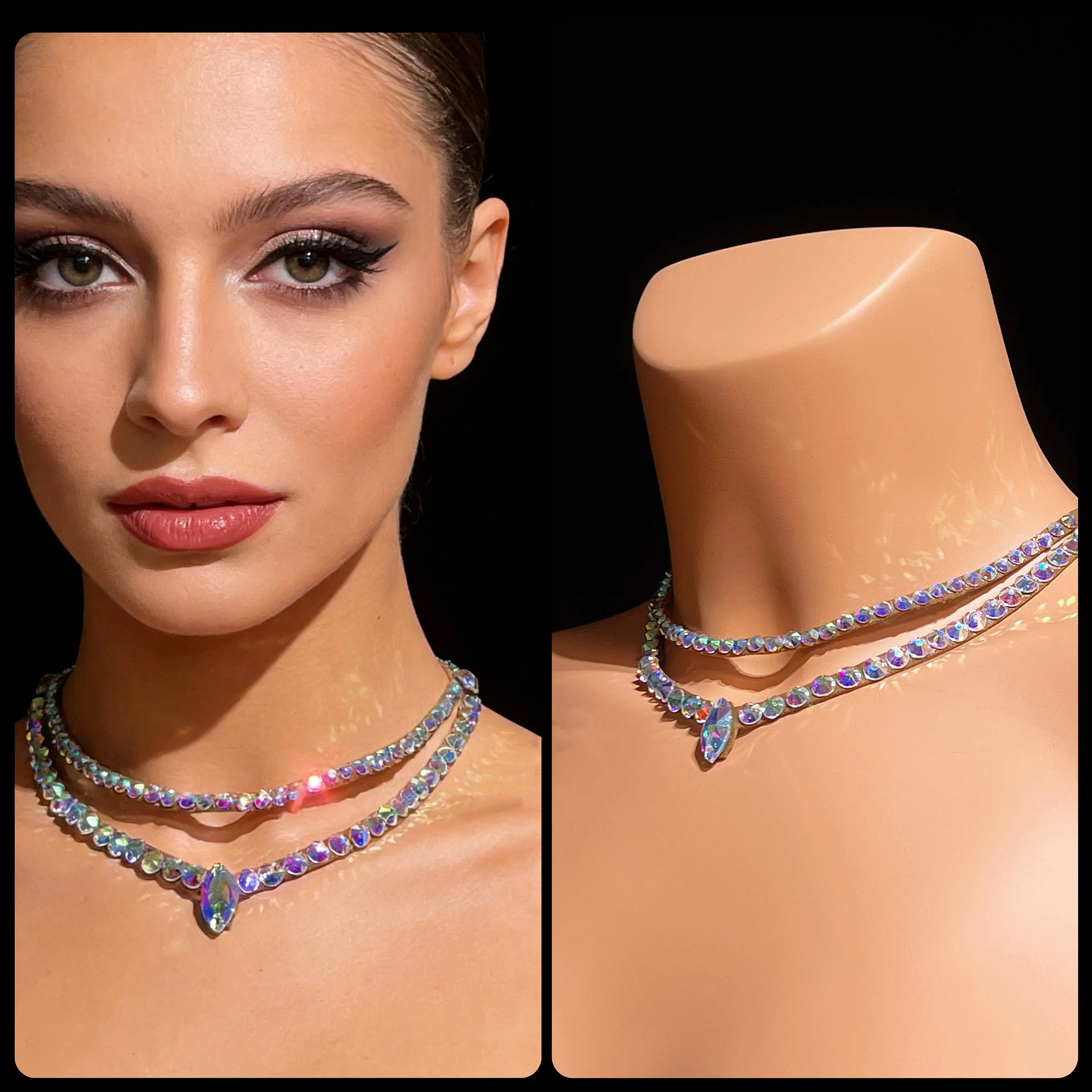 

Ожерелье для латиноамериканских и современных танцев, аксессуары для шеи, кольца на шею с бриллиантами по национальному стандарту, аксессуары для выступлений и соревнований