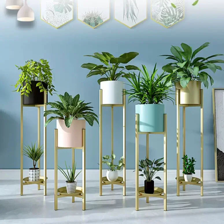 Sale Light Luxury Plant Shelves Floor Multi-layer Flower Pots Home Decoration Metal Rack Fine Workmanship Stand For Flowers