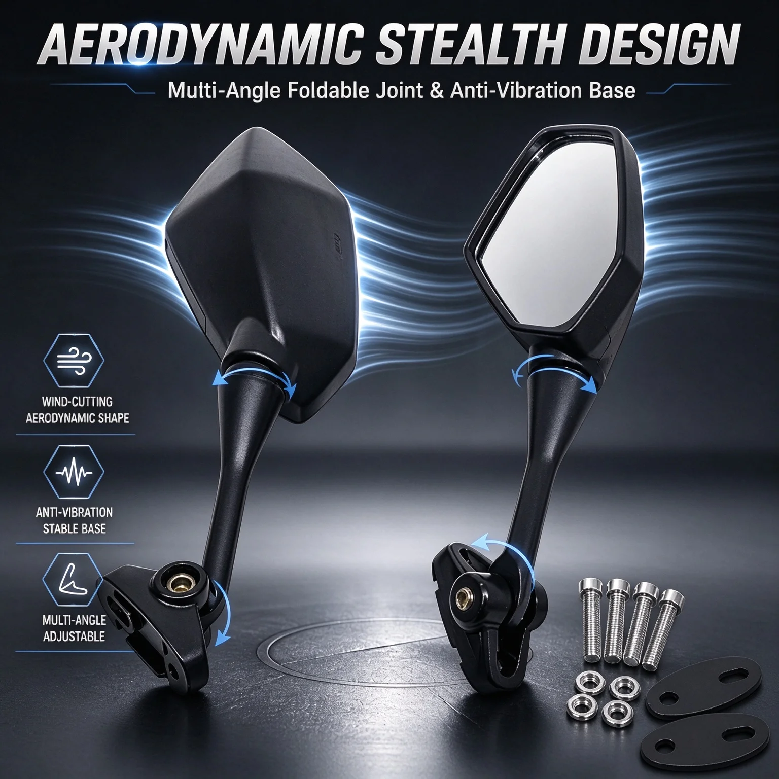 Motorcycle Rearview Mirror Side Mirrors For CBR 500R 400R 650R 600 250 1000 RR Yamaha YZF R3 R1 R7 R6 R9 R125  Accessories