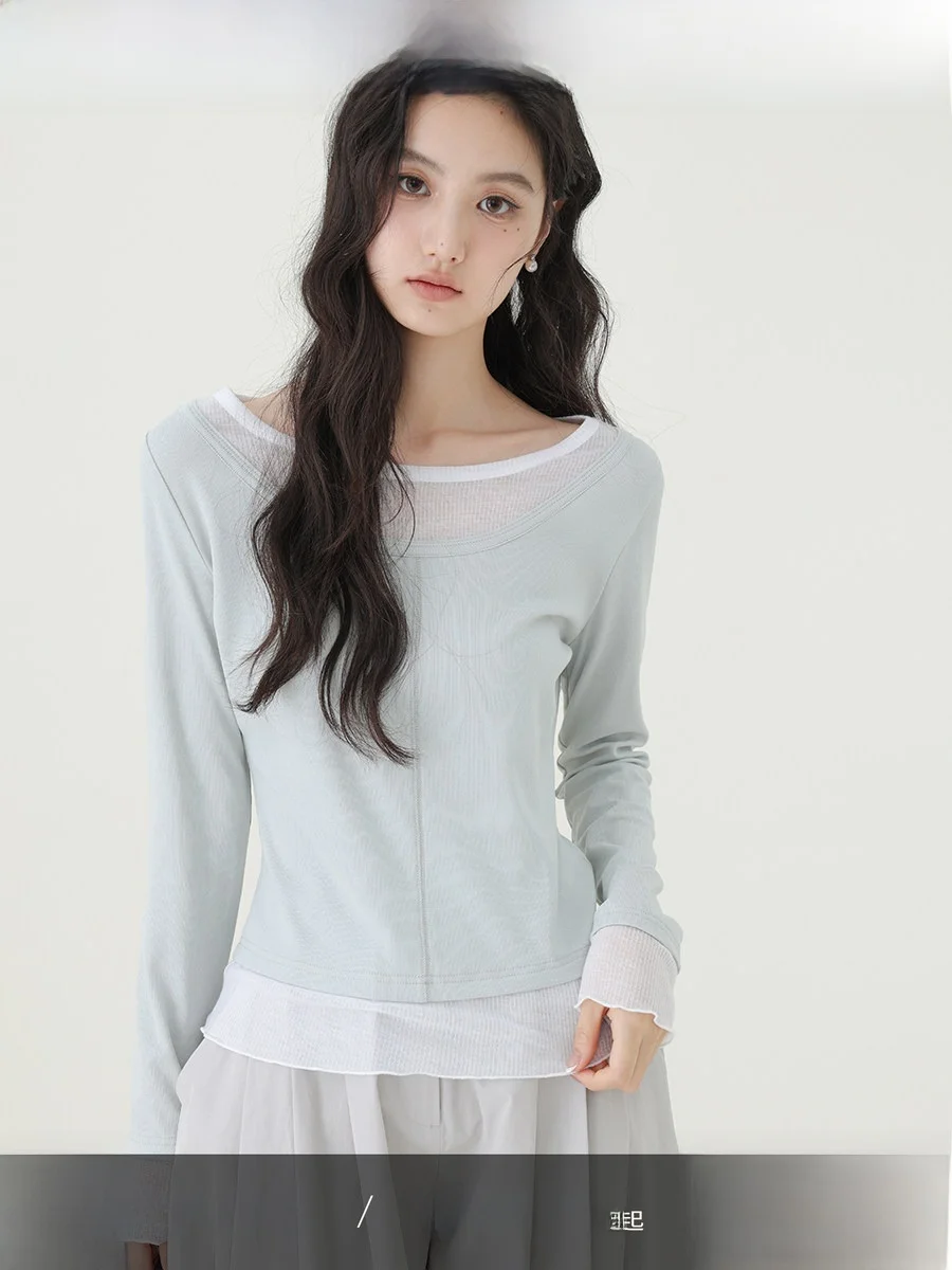 

CHACHASTU Women's Slim Fit Long Sve T-irt round Ne Casual Summer Top Outerwear Breathable Comfortable Lycra Blend