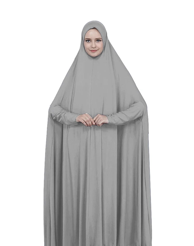 Muslim Prayer Dress For Women Ramadan Girls Abaya Hijab Islamic Legitimate Dress Jilbab One Piece Bat Sleeves Burka Robes