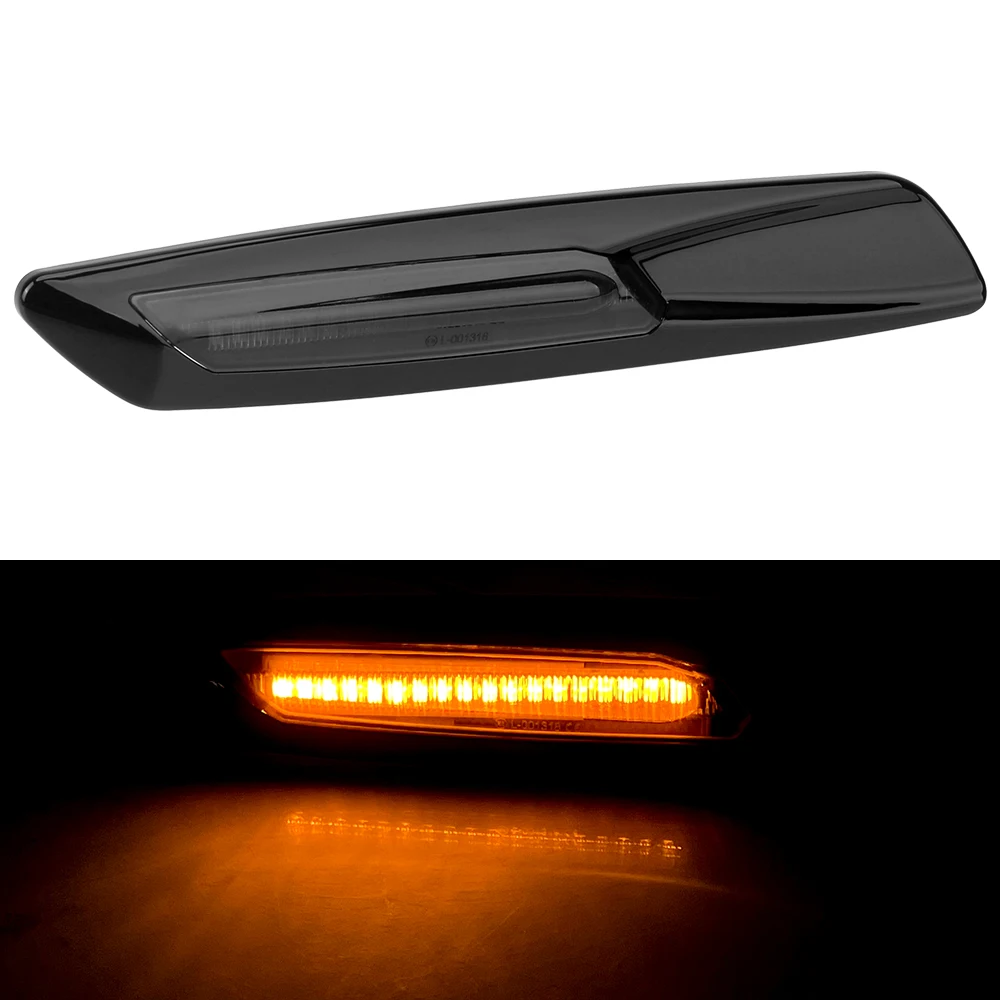 Front Side Blinker Lights For BMW 1 3 5 Series E60 E61 E81 E82 E87 E88 E90 E91 E92 E93 1 pair Car Amber LED Side Marker Lights