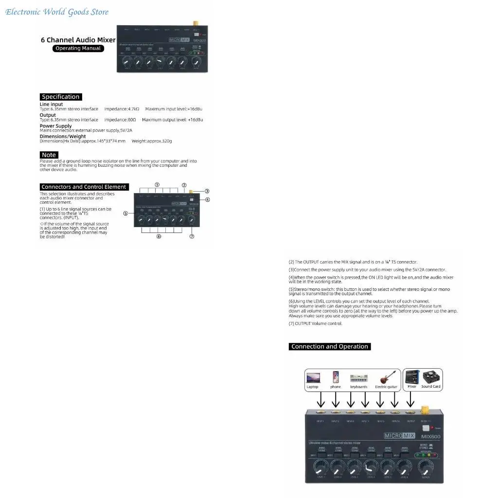

A3PD 4-канальный профессиональный звуковой микшер Сверхмалошумящий стереозвуковой микшер