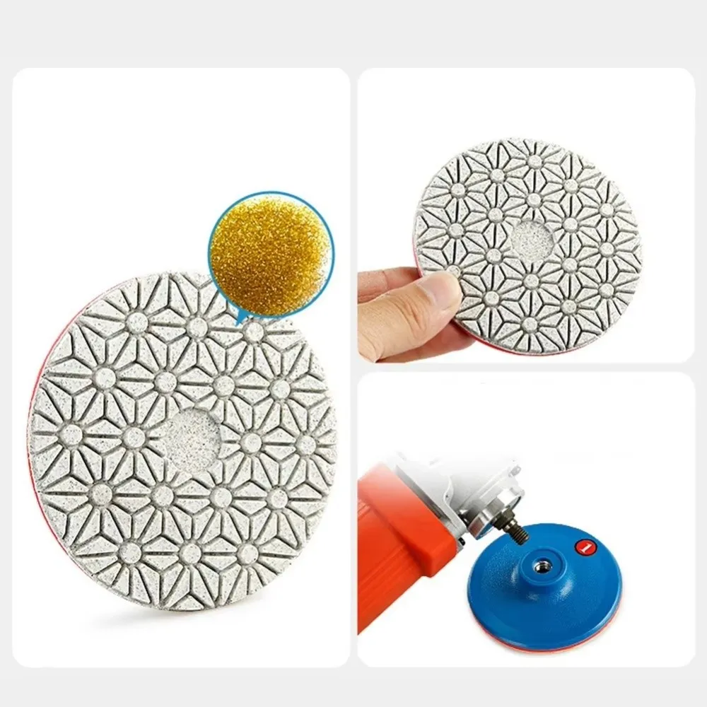 

Grinding Sheet 4 Step Polishing Pad Integrated Wet Dry Grinding Disc Diamond Coated Renovation Diamond Pad Stone Renovation