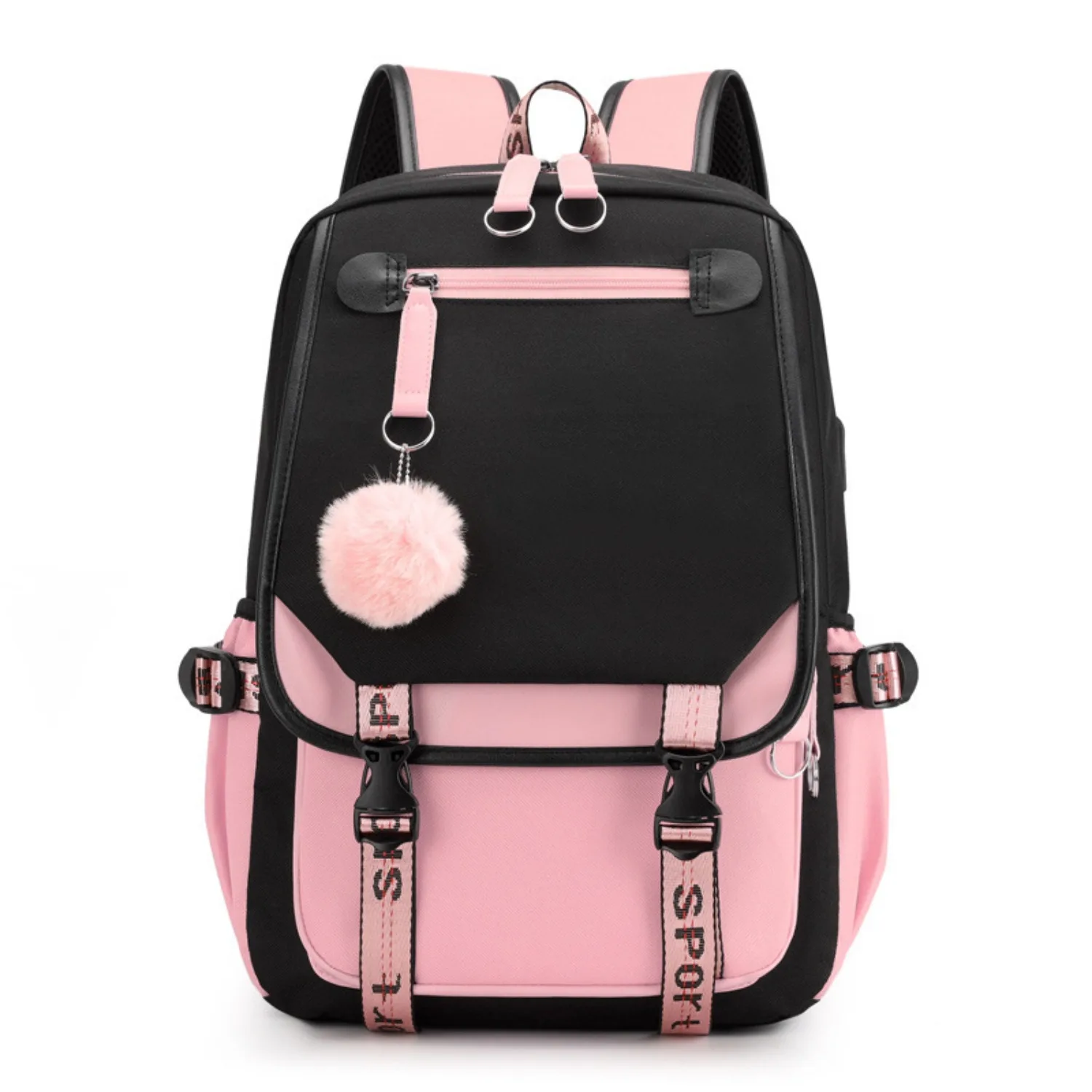 2024 New Casual Men and Women Shoulders Backpack College Wind Pattern Travel Middle School High School Shoulder Bag backpack