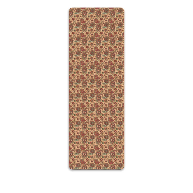 Cork yoga mat 183*56*0.5cm TPE non-slip  cork sports fitness yoga mat eco-friendly print pattern Mat